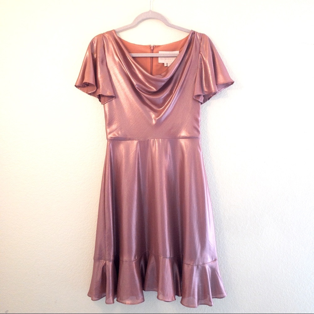 NWT Gal Meets Glam Callista Cowl Neck A-Line Dress